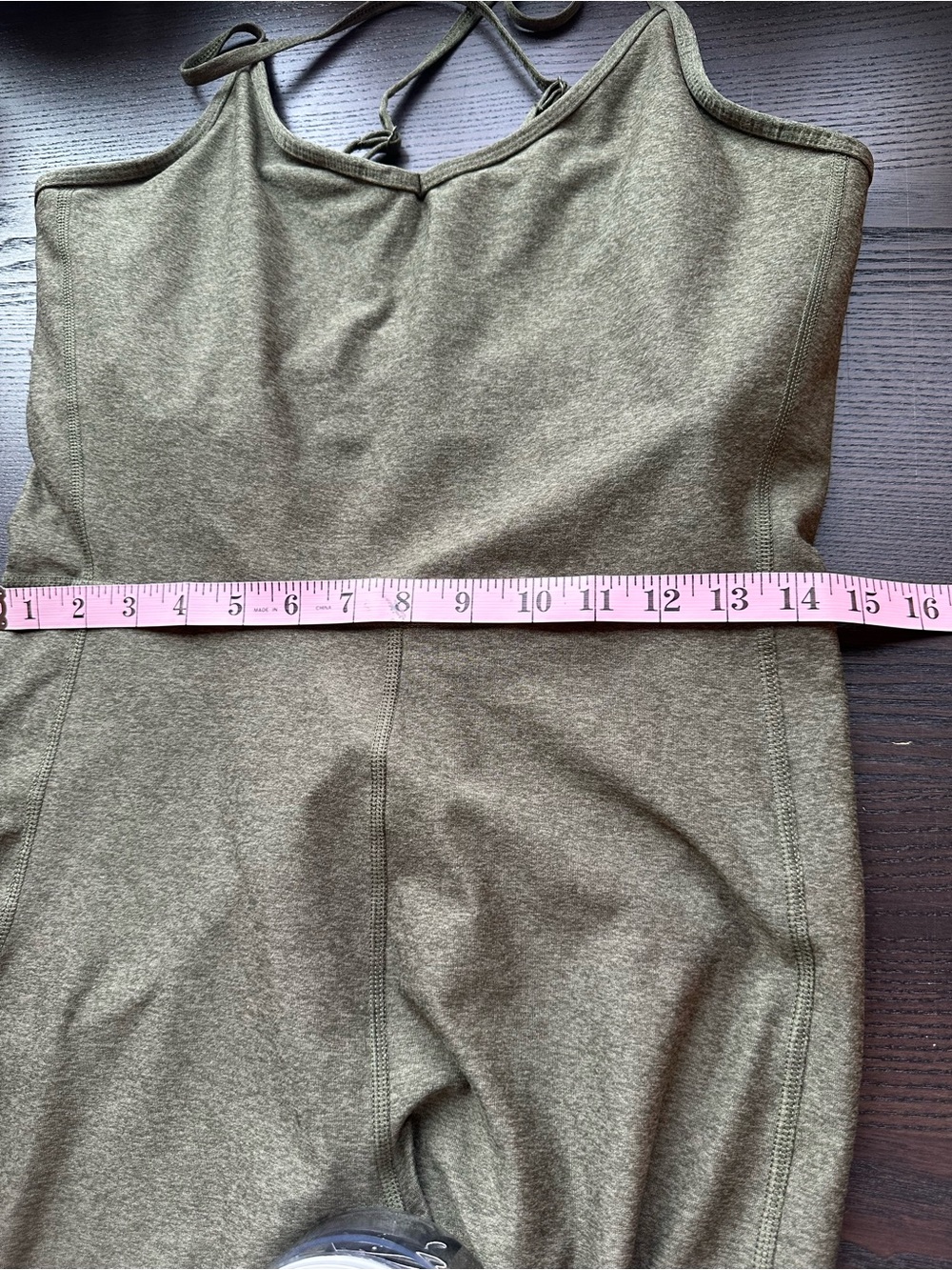 Old Navy Active Olive Green Yoga Jumpsuit Built-In Bra Athleisure - Picture 9 of 10